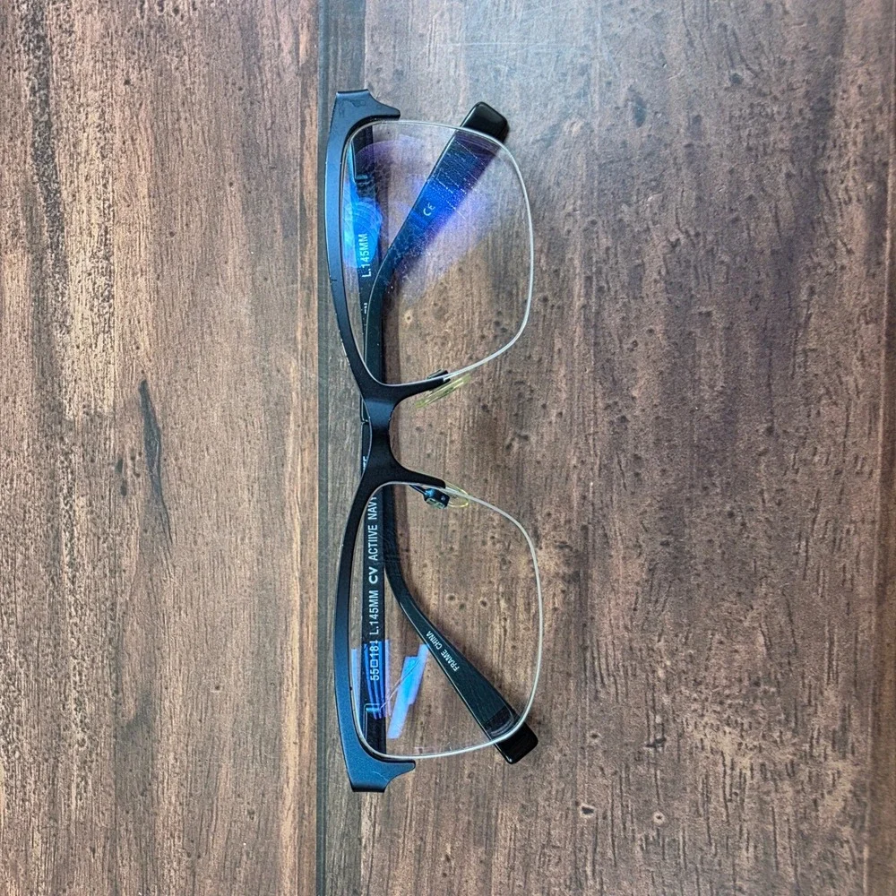 Steve Madden Active Navy Matte Semi-Rimless Cat Eye Eyeglasses Frames 55-18-145